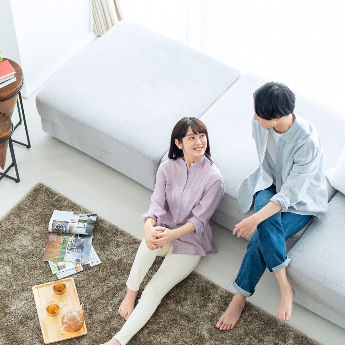 ワイドリビングの暮らし